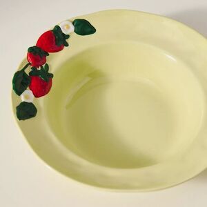 ❤️Strawberry Motif Stoneware Bowl